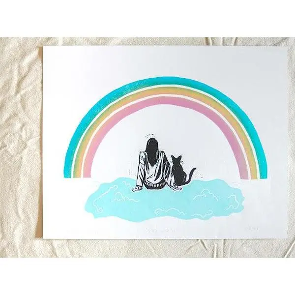 "View With Si" Linocut Print