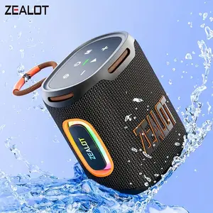 【ZEALOTs S122】Portable stand speaker with 25W, small high fidelity sound effect, audio, long battery life, desktop Bluetooth speaker surround sound, supports USB/TF card/AUX/BT smartphones. Ideal choice for family/car/party/camping/gift giving