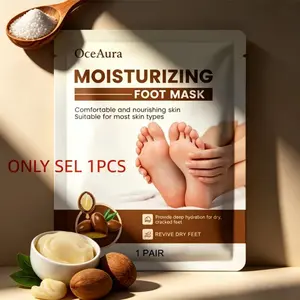 Foot Peeling Mask for Dry Cracked Feet, Shea Butter Exfoliating Mask, Dead Skin & Callus Remover, Foot Care for Women & Men, One Size