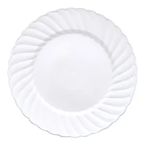 White Flair Plastic Dinner Plates (10.25")