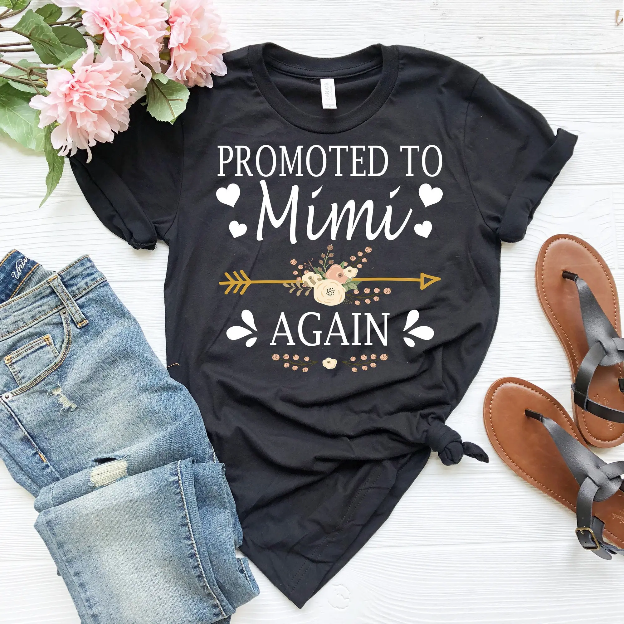Promoted To Mimi Again Shirt, Mimi Shirt, Mothers Day Gift, Gift For Mimi, Pregnancy Announcement, Mimi Gift, Personalized