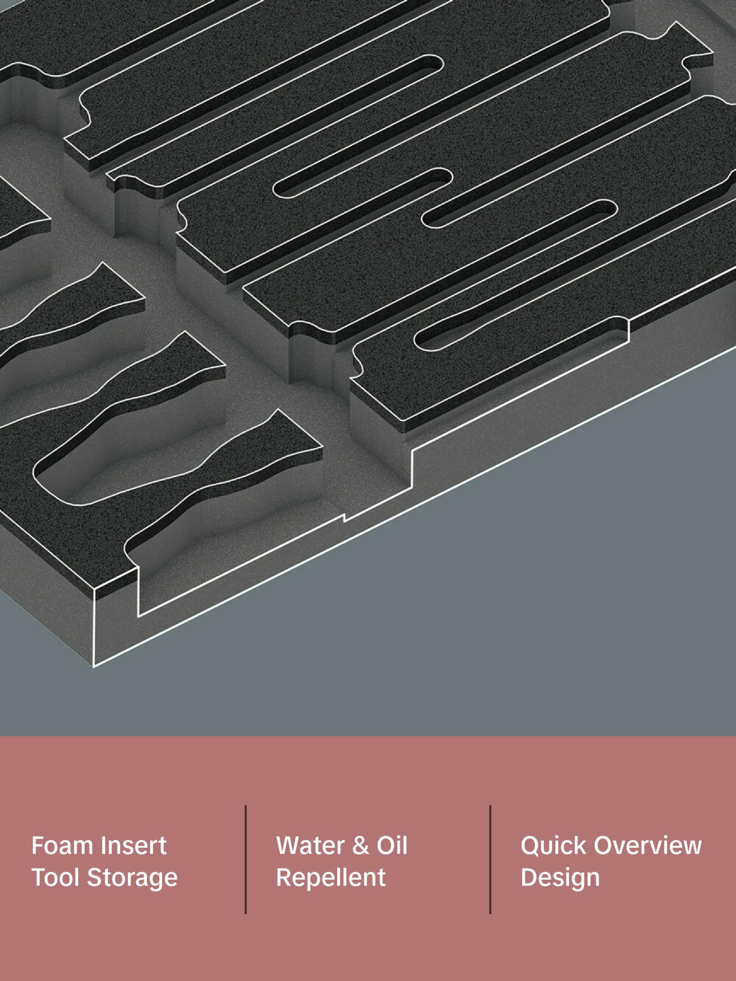 Wera 9710 Foam insert screwdriver set 1, 18 pieces