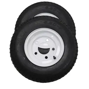 【GARVEE】2 Pack 4.80-8 4.80x8 480-8 4.80-8 Trailer Tires with 8'' Rims, 5 Lug on 4.5'', Load Range C, 6PR