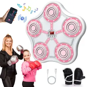 9 Speeds Music Punching Machine With Bluetooth For Kids, Smart Punching Bag With Boxing Gloves, Boxing Wall Mount Machine, Boxing Target Training Equipment, Suitable Birthday Gifts For Boys Girls Aged 3 4 5 6 7 8+