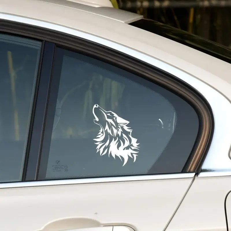Wolf Head Roar Car Sticker, Waterproof PVC Vinyl, Vinyl Decals, Automotive Decals, Ideal for Car and Motorcycle Decoration, Auto Accessories, Customization, Sticker For Cars