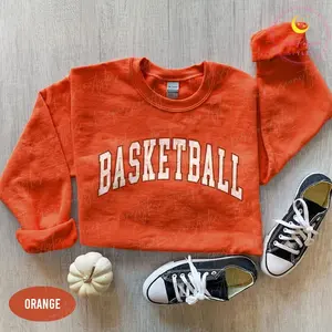 Basketball Sweatshirt, Retro Basketball Shirt, Basketball Game Day Sweatshirt, Basketball Lover Gift, Sports Mom Sweater, Long Sleeve