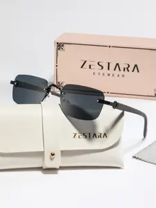 Men's Street Trend Rectangle Frame Glasses, Trendy Vintage Glasses for Everyday Use, Fashion Accessories for Outdoor Activities