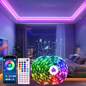 RGB LED Light Strip, Smart LED Light Strip with APP Control, DIY Color Changing LED Light, Music Sync LED Lights for Home & Party Decoration