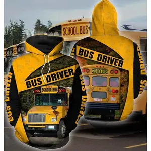 Pemagear School Bus Driver 3D All Over Print Hoodie