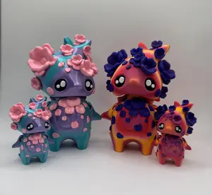 GIANT Cherry Blossom Pixie – Articulated 3D Printed Fantasy Figure | Layers in Green Design | 5 Color Options