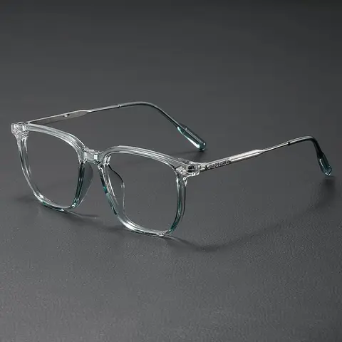2026 Stylish Square Novelty Frame Non-Prescription Glasses - Lightweight, Anti-Blue Light, Blue Lenses, Unisex Fashion Eyewear, Men's Accessories, Cool Gifts for Adults