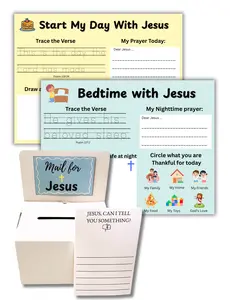 Faith Habit Worksheets + Mail for Jesus Mailbox | Christian Kids Bundle