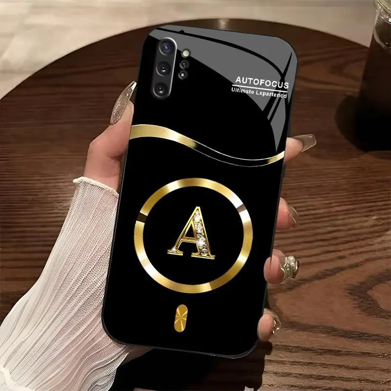 Suitable for [Galaxy Note 10 Plus] high-end MagSafe phone case🥰，Choose from any of the 26 letters， Features a premium, minimalist design; drop-resistant and fingerprint-proof. YM99