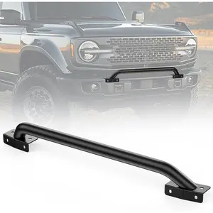 Nilight Grille Guard for Ford Bronco 2021 2022 2023 2024 2025 – Heavy Duty Steel Front Bumper Protector Bull Bar, Bolt-On Skid Plate for Off-Road, Matte Black (Not for Bronco Sport)