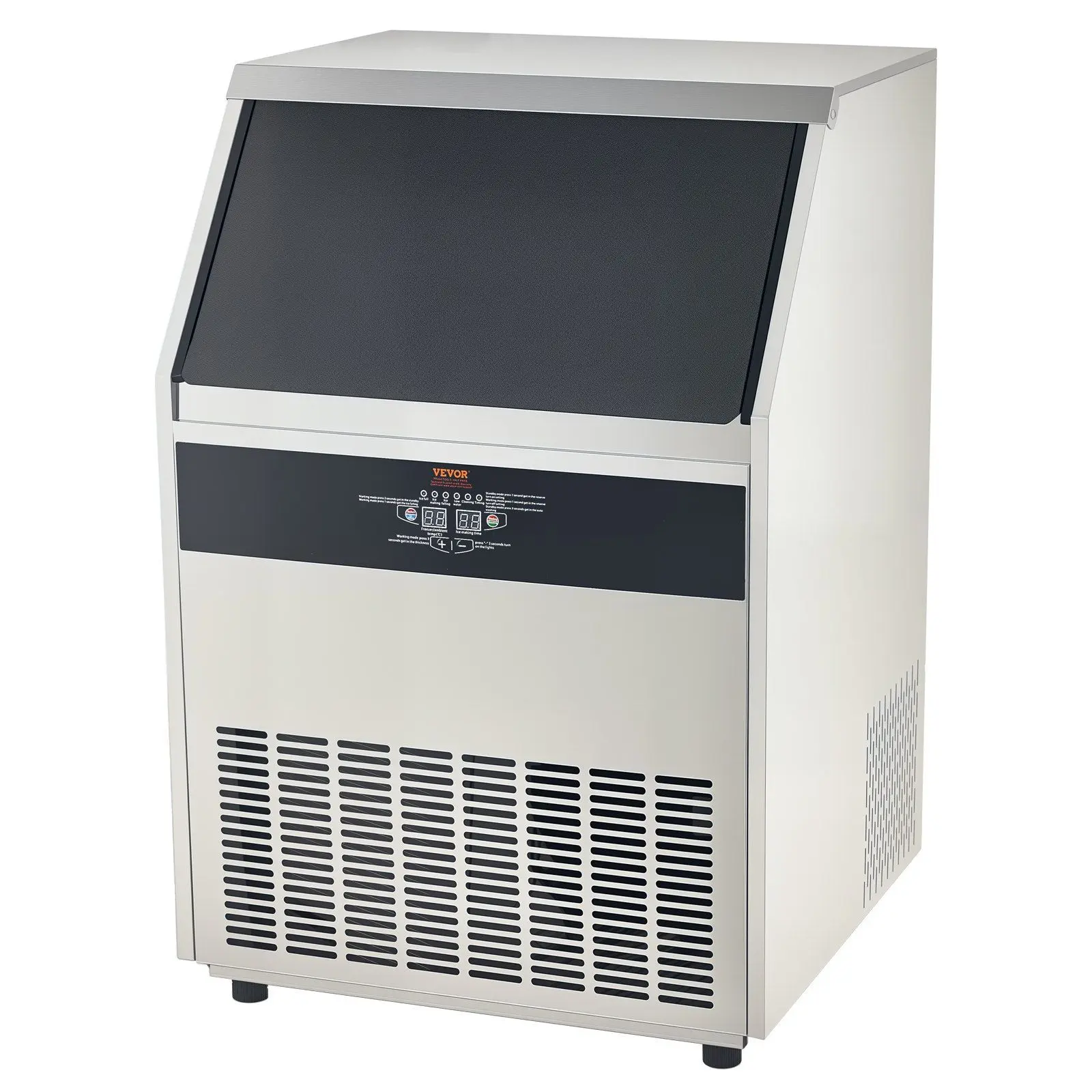VEVOR Commercial Freestanding Cabinet Ice Maker, 440 lbs/day Output, 160 Ice Cubes, Auto Clean, Ideal for Restaurant, Coffee Shop, Beverage Shops