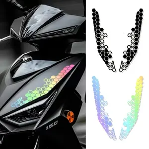 2PCS/SET For Motorcycle Accessories, Industrial-Style Backpacks, Honeycomb Pattern + Multi-Color/Laser Creative Design, Nail Industrial Tech Style Easily, Eye-Catching & Show Cool Attitude of Loving Geometric Industrial Elements