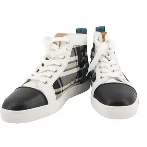 Christian Louboutin Louis Orlato high top sneakers with black toe cap. Men size 8.5/Women's size 9.5