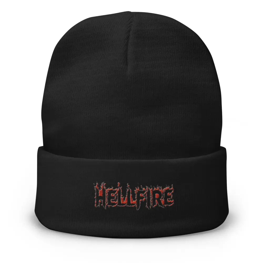 "HELLFIRE" Fitted Knit Beanie Hat - Warm Acrylic-Cotton Blend Fashion Accessory, One Size