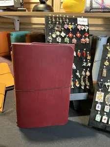 A5 Bing Cherry Leather Journal for Planners Journals Top Grain Leather A5 Size Ideal for Notes Taking Sketching Ideas Personal Diary Entries