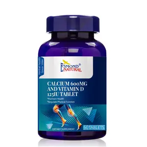 Calcium 600mg and Vitamin D 125IU Maintain Health Regulate Physical Function USA FDA GMP NPAC-60 Tablets