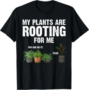 Funny Gardening Design for Men Women Gardener Plant Lover Casual Short Sleeve Cotton T-Shirt