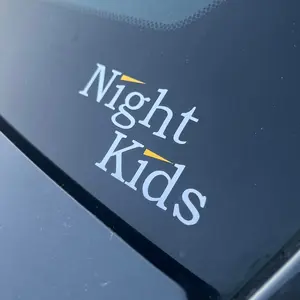 Night Kids Vinyl Decal | Spooky Window/Bumper Decal | Goth Car Accessories/Accents | Bats Laptop Decal | Witchy Decals | Feminist Sticker