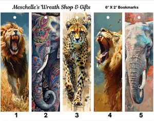 Safari  Themed Bookmarks with Glossy Finish - Unique Gift for Book Readers, Teachers, and Friends (2x6 inches)