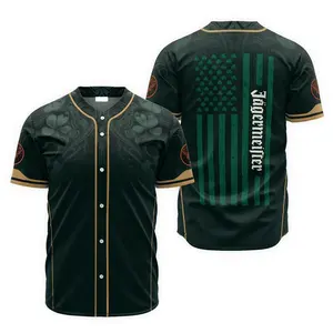 US Flag Saint Patrick's Day Jagermeister Baseball Jersey - Jagermeister Jersey Shirt For Men Women, Jagermeister Baseball Shirt