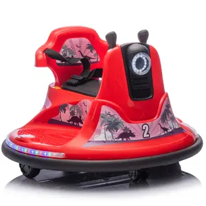 12V Kids Ride On Bumper car W/Parents control,Rotate 360 degrees,Bumper strip,Light belt,MP3,For kids of 2-5 Years Electric Toys Fun