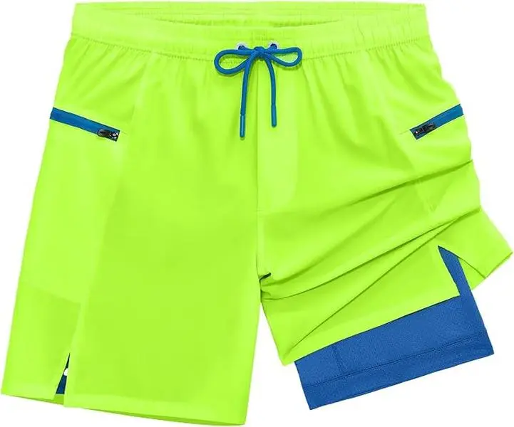 Men's 7" 2-in-1 Lightweight Running Shorts | Zipper Pockets, Quick-Dry & Breathable, Perfect for Gym, Basketball, Tennis, Hiking & More