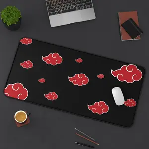 Anime Clouds Mouse Pad, Clouds Desk Mat, Ninja Clouds, Black, Anime Mousepad, Black, Anime Desk Mat, Gaming Mouse Pad, Gaming Desk Mat