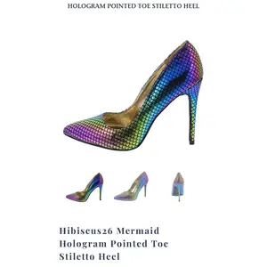 Hibiscus mermaid pointed toe stiletto heel