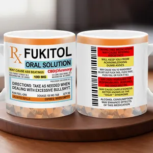 Gifted Boom - Fukitol Funny 11oz/15oz Coffee Mug – Ideal Gag Gift For Friends Or Coworkers, Work Friends, Funny Working Coffee Cup, Drinkware Ceramic Mug