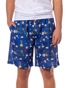 Peanuts Pajamas Men's Good Grief Charlie Brown Sally Snoopy PJ Shorts