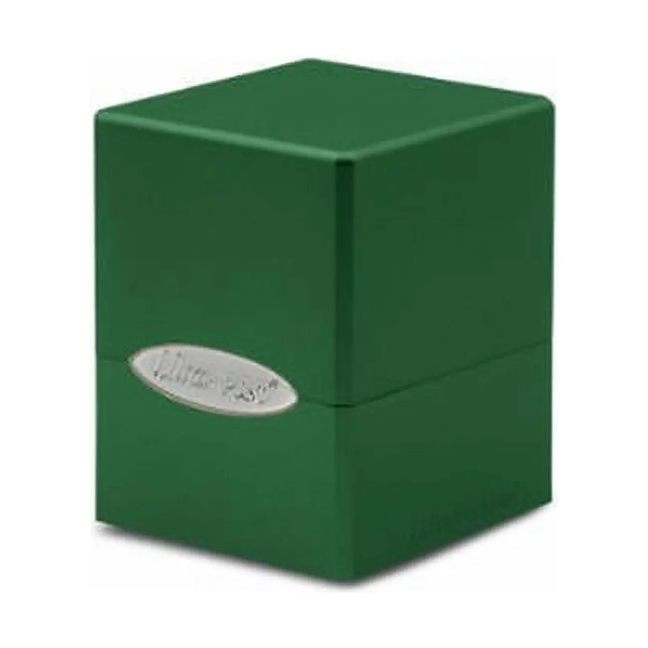 Ultra PRO Satin Cube Deck Box, Green, for 100+ Double-Sleeved Cards, Highly Durable with Easy Opening for Gaming On-the-Go, Holds 100+ Cards, Secure Closure, Smooth Satin Finish, Storage, Trading Card Collectors