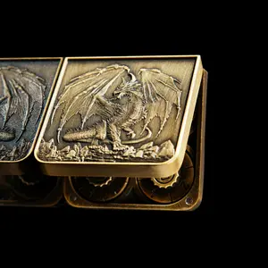 7-in-1 Foldable Dragon Spinner Metal Dice Set – All-in-One Pocket Dice with Full D4–D20 Range, Durable & Easy to Carry – Perfect Gift for DND & TTRPG Players