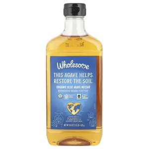 Wholesome Sweeteners Organic Blue Agave Nectar, 18.5 oz (525 g)