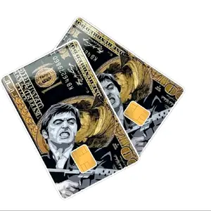 Debit Card Skin Sticker ZscarFface,Gold and Black -