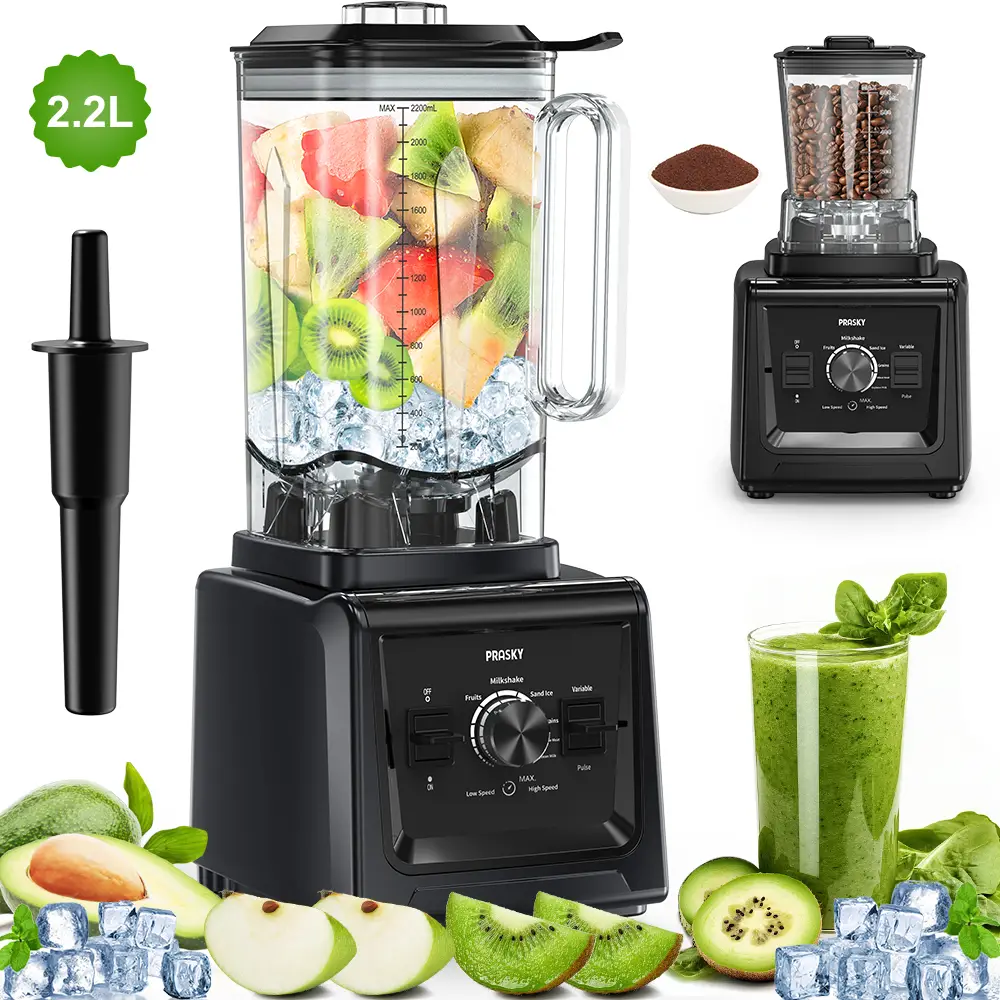 {LIVE}Professional 75oz & 68oz Blender, BPA Free 2 Containers Countertop Blenders Ice Crushing, Juice Smoothies,Grinder Combo 25000RPM Powerful crushe