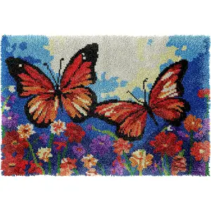 YZYMXDX Latch Hook Kits for Adults, Colourful Pre-Printed Hook Rugs Kits for Home Decoration Festival Gift (60X40CM)