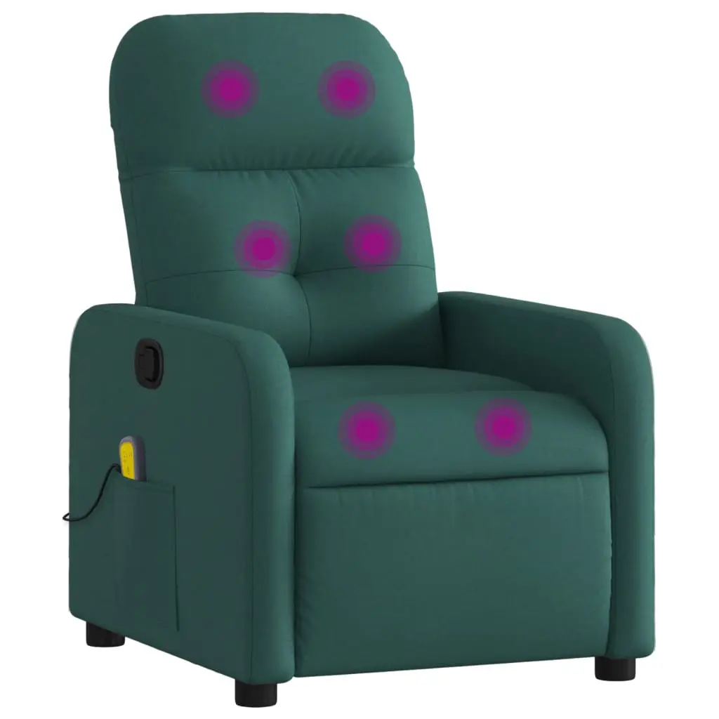 vidaXL Massage Recliner Chair Wingback Reclining Armchair for Elderly Fabric 3206938