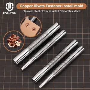 WUTA Wingnut rivet tool straw hat buckle leather goods willow nail punch stainless steel diy split mounting bar