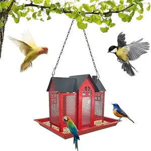 Outdoor Bird Feeder, Squirrel Proof, Durable Metal Mesh, Large Capacity, Weatherproof, Hanging Bird House, Essential for Bird Lovers, Spring Sale
