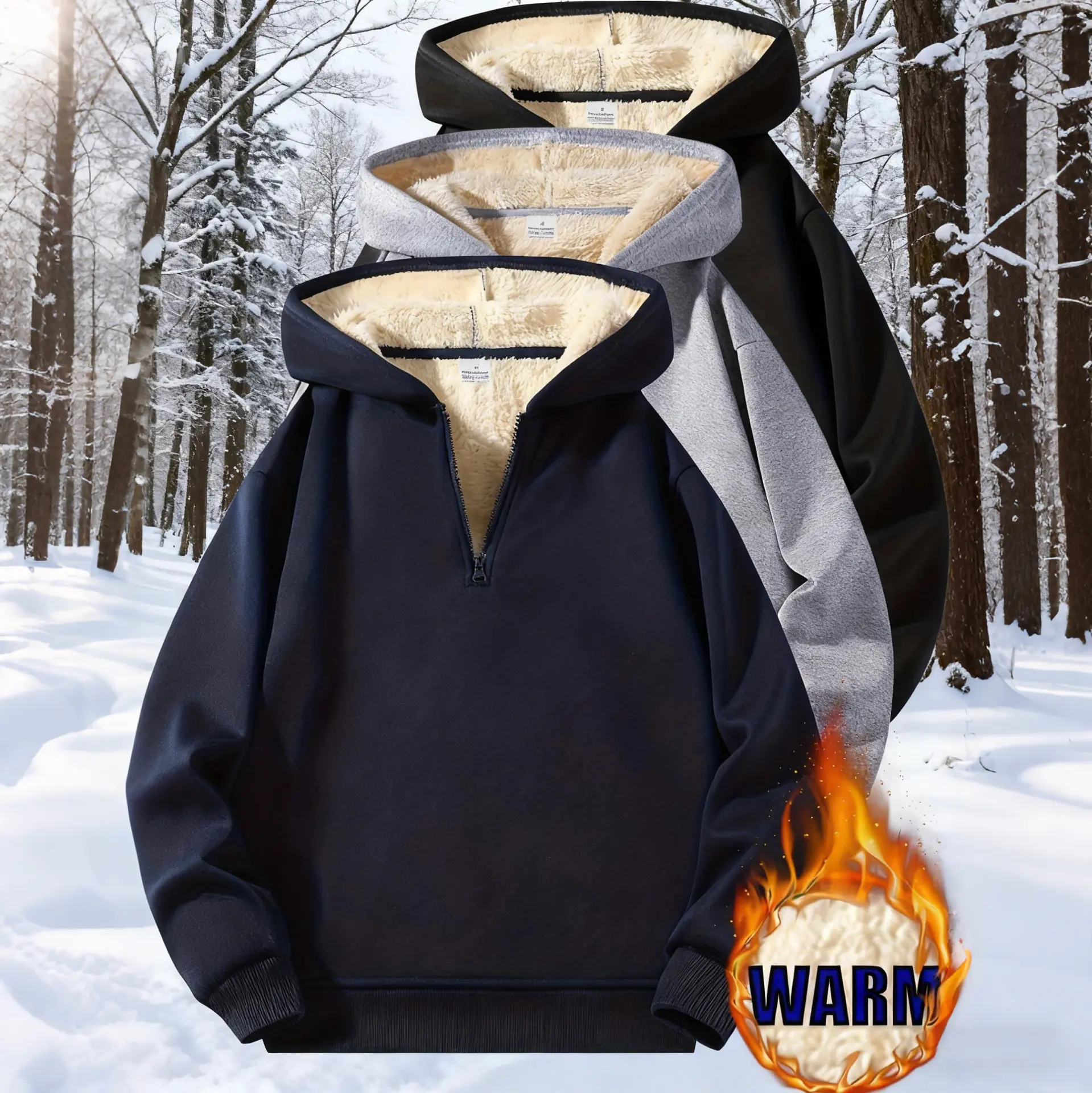1 item, a hot-selling men's and women's fashionable and trendy hooded sweatshirt with zipper, solid color, comfortable fabric, suitable for daily life, work, travel, running, leisure, fitness, walking, hiking, outdoor activities, and dates. stylish new de