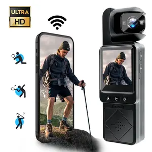 1080P Action Camera,180° Rotatable&6x Zoom POV Portable Body Cam,Vlogging Camera,Audio and Video Recording Camera,Hands-Free Black Clip,Handheld Pocket Sports Camera,Sport DV,Streaming Camera,OnTheGoCreator