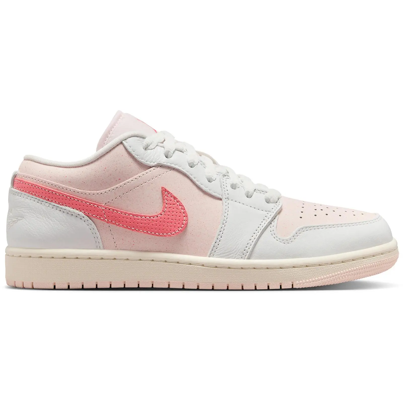 Jordan 1 Low SE Strawberry Milkshake (Women’s) Sneakers / Women’s Low-Top Casual Shoes / Lace-Up Athletic Footwear / Cushioned Everyday Sneakers / Pink Strawberry Milkshake Colorway / Classic Jordan Styling / Durable Rubber Outsole / Streetwear