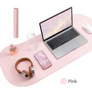 Large XXL Double-Sided Gaming Desk Mat for Girls PVC Leather Waterproof Easy-Clean for Gaming Rooms Office and Desk Setup