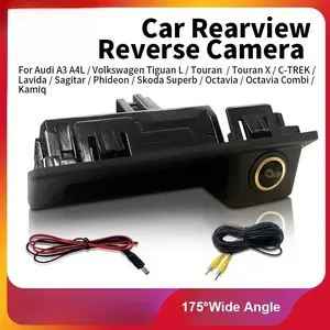 Car Trunk Handle Rear View Camera for Audi A4 A5 S5 Q3 Q5 for VW Golf Passat Tiguan Touran Jetta Touareg B6 B7 --- ensuring comprehensive coverage for safe parking.