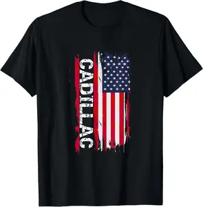 100%cotton Cadillac City T-Shirt Top Casual