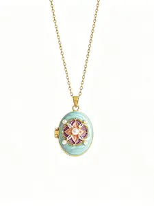 Oval Photo Frame Pendant Necklace Personalized Custom Memorial Jewelry Gift for Women Girls Mother Day Anniversary Birthday Gift